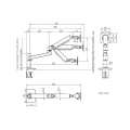 Support de bras de bureau extensible en gros pour deux moniteurs LED LCD